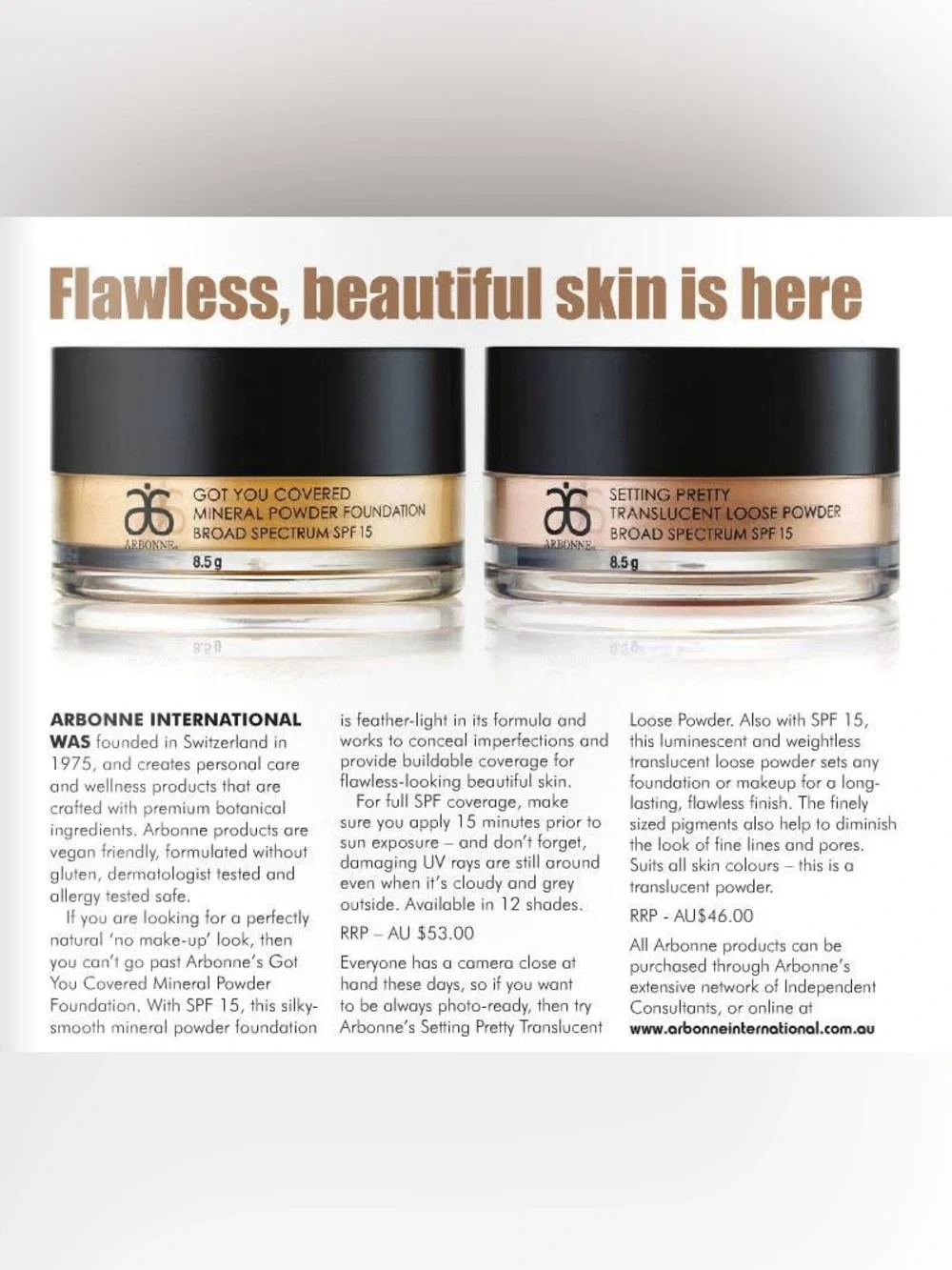 Arbonne light liquid